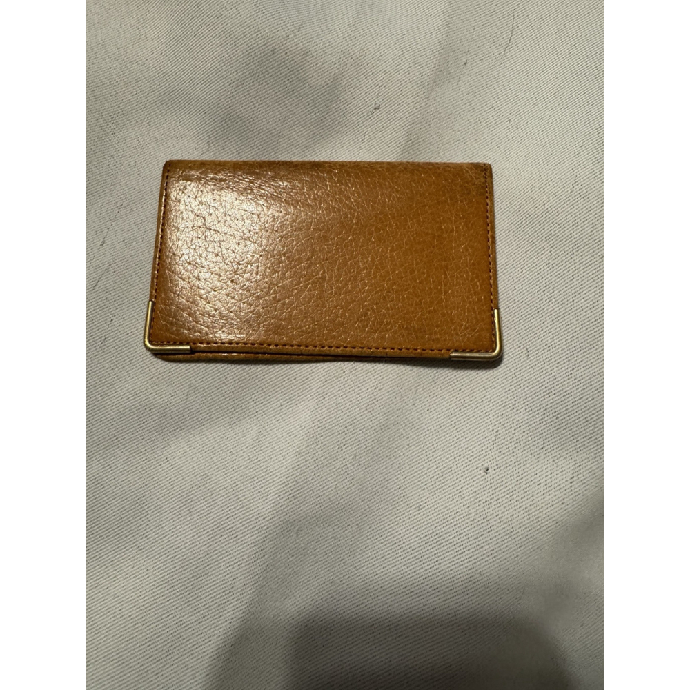 Smythson Orange Leather Card Holder - Picture 3 of 5